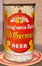 1950's OLD GERMAN PENNSYLVANIA DUTCH FLAT TOP BEER CAN EAGLE BRWNG CATASAUQUA PA