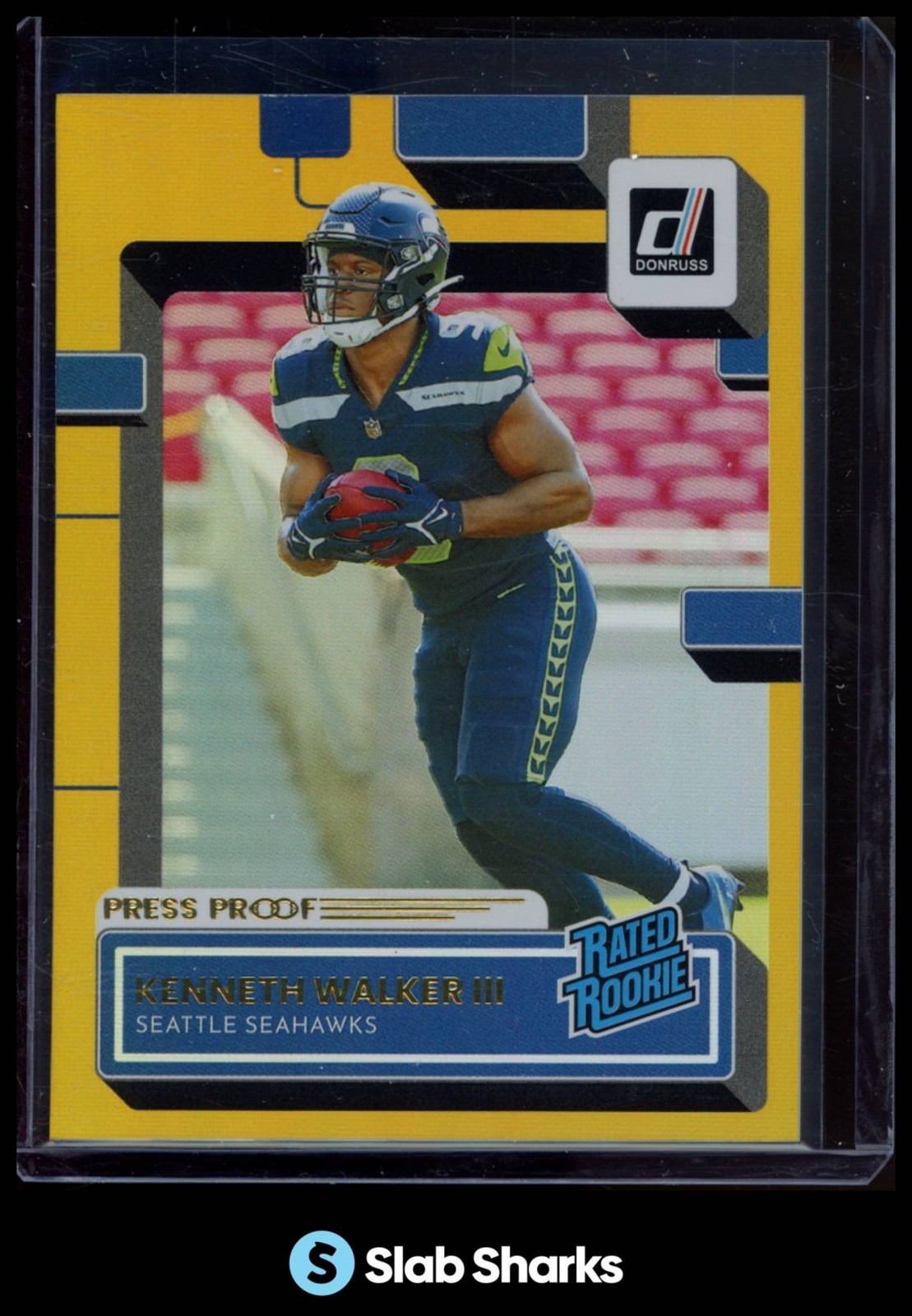 2022 PANINI DONRUSS #318 KENNETH WALKER III PREMIUM PRESS PROOF RC RATED ROOKIE