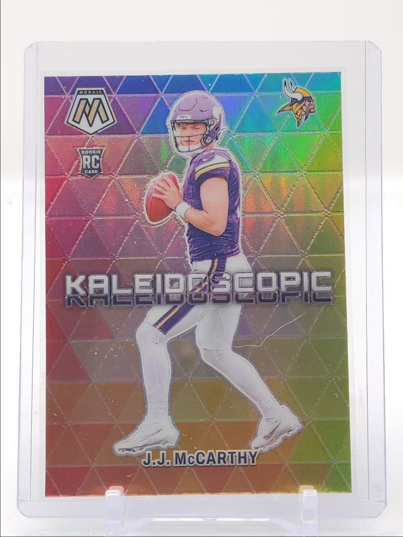 J.J. MCCARTHY 2024 MOSAIC KALEIDOSCOPIC ROOKIE SILVER PRIZM #17 RC Q3414