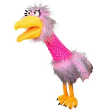 Living Puppets: Loops The Pink Bird - 21" Plush Hand Puppet, Handmade Pal