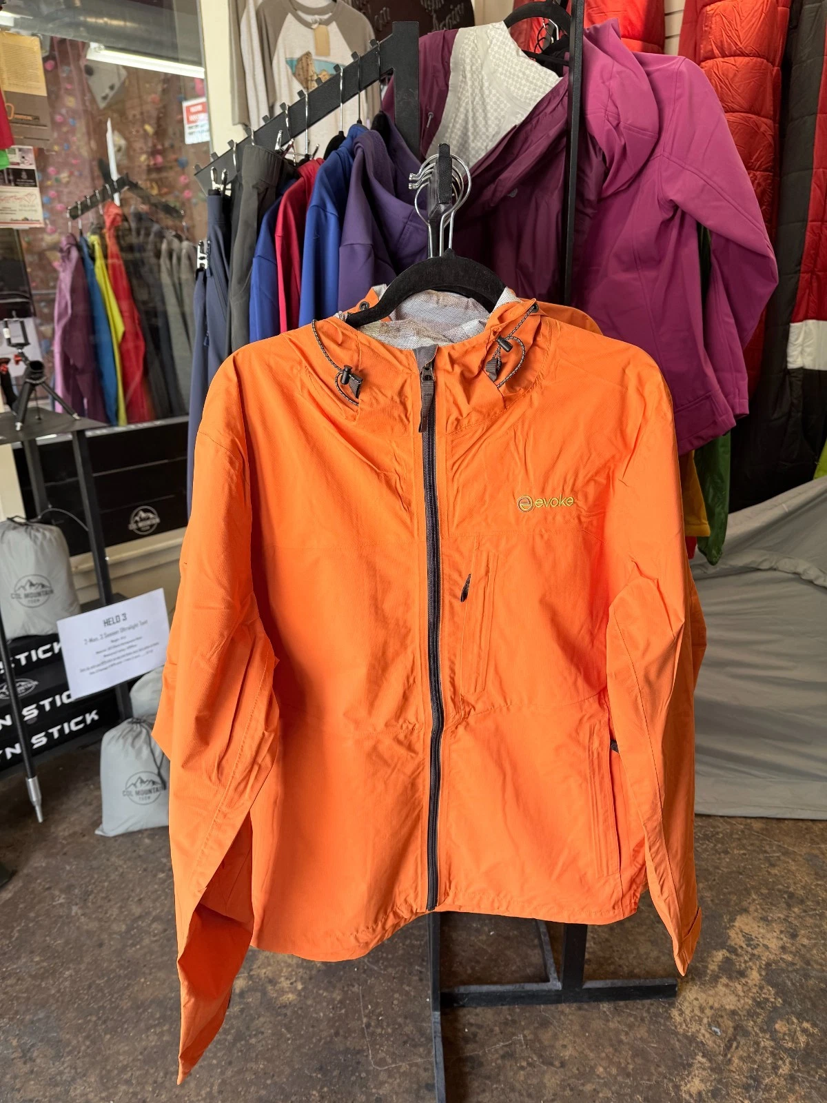 sherpa Orange rain jacket wind breaker light weight spring outterwear medium