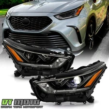 For 2020-2021 Toyota Highlander LED High Low Projector Headlights w/o LED DRL