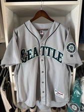 Authentic Russell Alex Rodriguez Seattle Mariners Gray Jersey Stitched Size 44