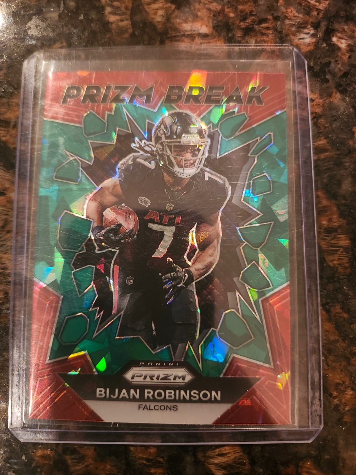 2023 Panini Prizm - Prizm Break Bijan Robinson #PB-8 Green Prizm (RC)