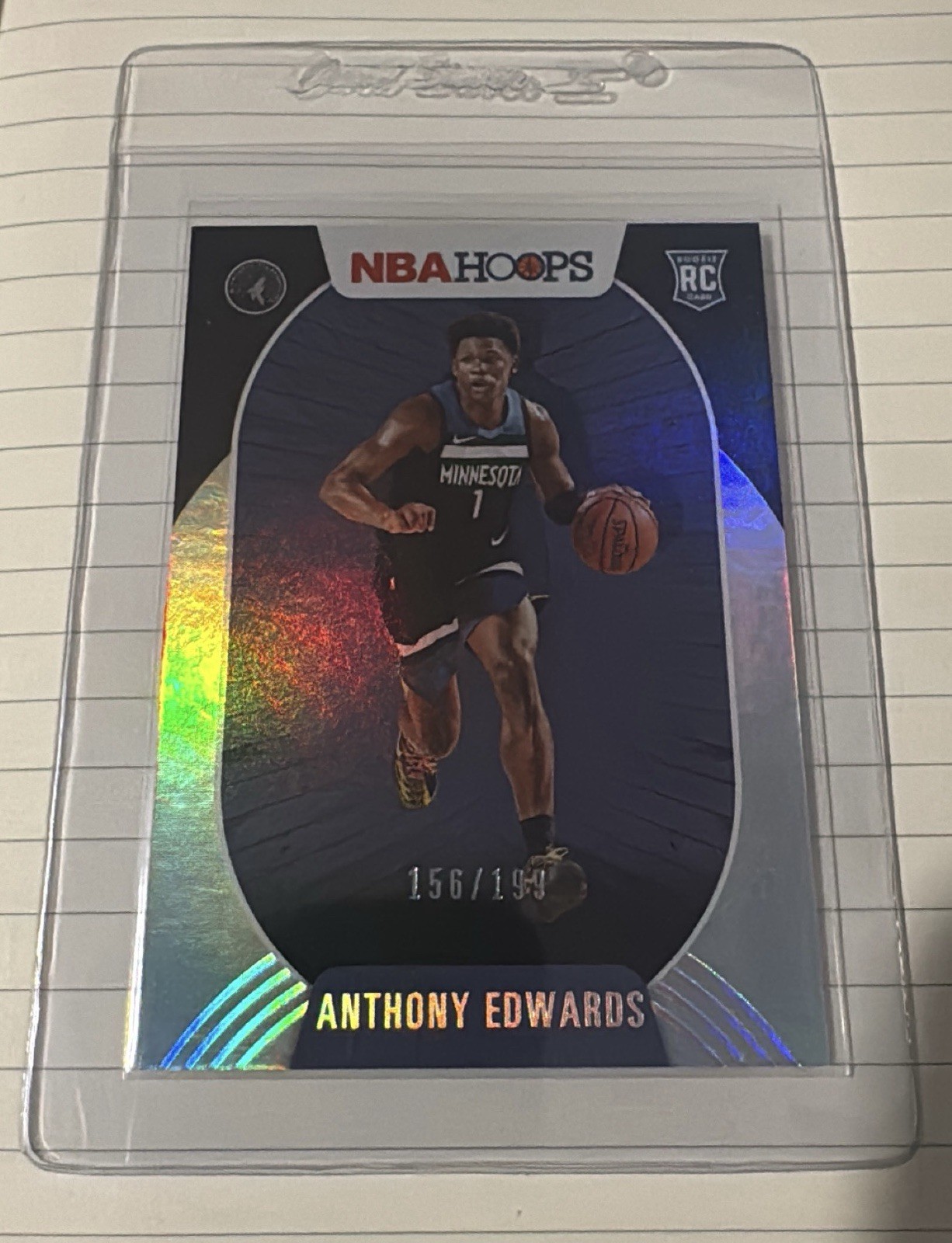 2020-21 Panini NBA Hoops - Anthony Edwards #216 Silver /199 (RC)