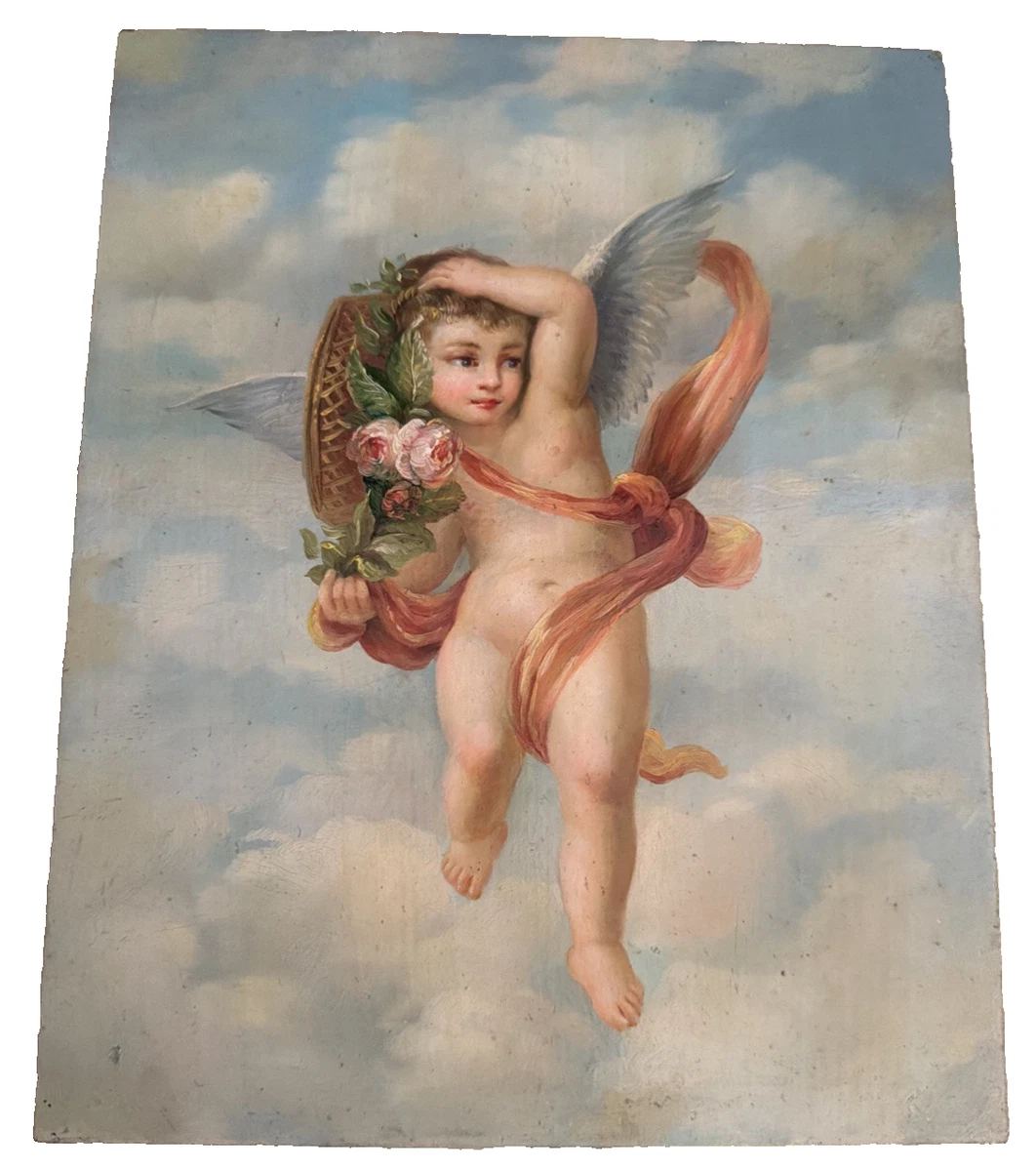 油画天使艺术绘画| eBay