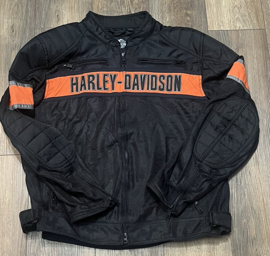 Harley Davidson Trenton Mesh Motorcycle Riding Jacket Mens XL