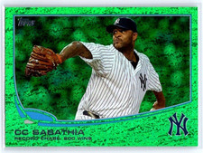 CC Sabathia 2013 Topps Green Emerald #359 New York Yankees