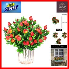 Vibrant Artificial Strawberry Flowers Bouquet - 30 Pcs Silk Fruit Plants