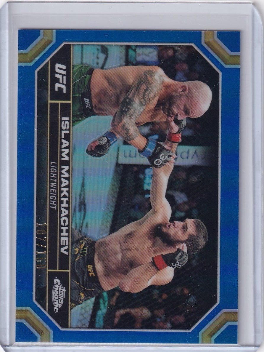 2024 Topps Chrome UFC - Islam Makhachev Blue Refractor #107/150 !!