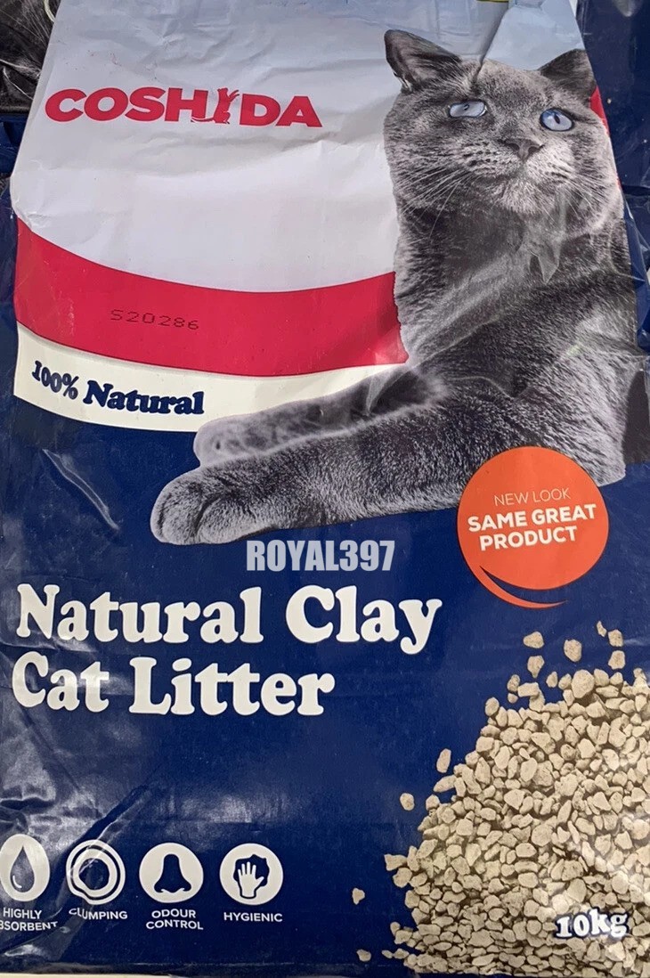 Coshida Natural Clay Extra Absorbent Odour Control Cat Litter Large Bag –  8kg