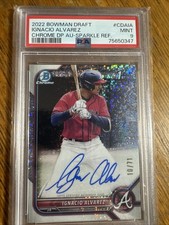 Ignacio Alvarez 2022 Bowman Draft Chrome AUTO Sparkle /71 PSA 9 Braves CDA-IA