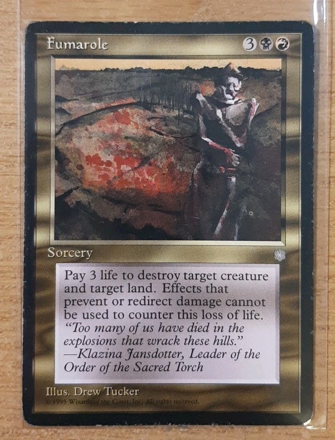 1995 MAGIC THE GATHERING ICE AGE FUMAROLE TD25 