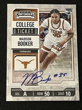 2025 Panini Texas NIL Madison Booker Cracked Ice RC Auto /25 March Madness SSP