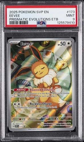 2025 POKEMON SVP EN-SV BLACK STAR PROMO #173 EEVEE PSA 9