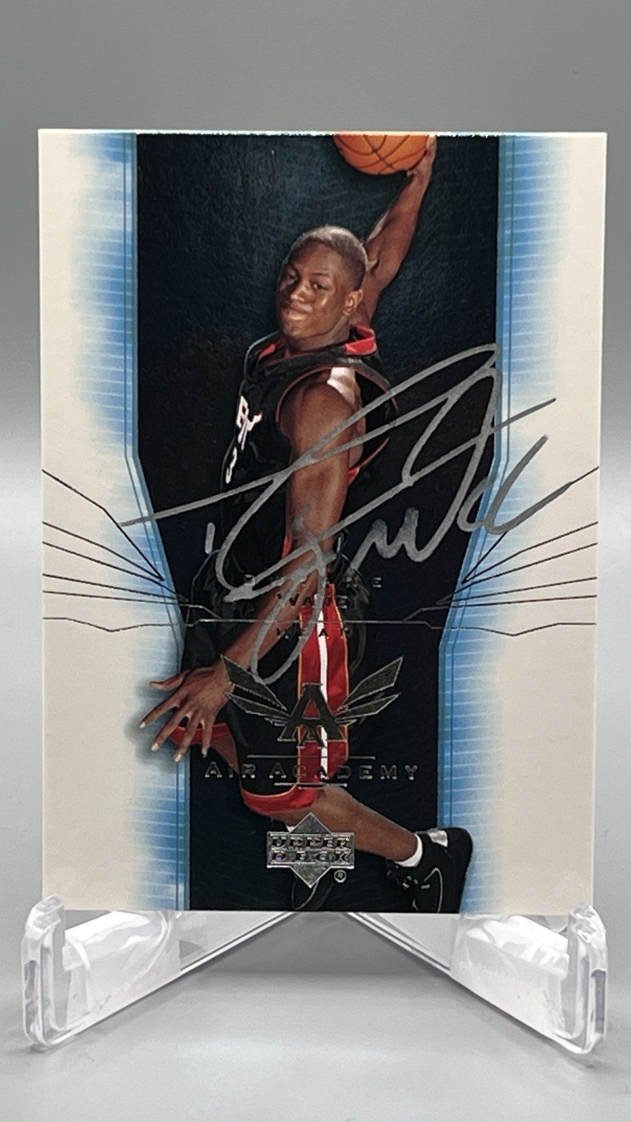 ON CARD SILVER AUTO! 2003-04 Upper Deck #AA31 Dwyane Wade Air Academy Heat Great