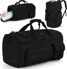 Gonex 45L Duffel Bag for Men, 3 in 1 Convertible Carry Gym Duffle with Shoe Comp