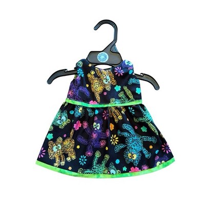 Handmade Dress For Cabbage Patch Kid 16  Doll - Doodle Cats Green Trim Colorful