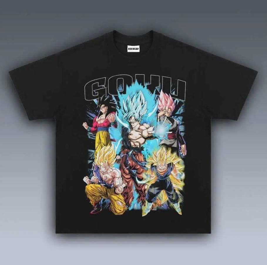 GOKU 3 Graphic T-shirts, Anime Dragonball Tees, Manga Fan T-shirt, Y2k Style
