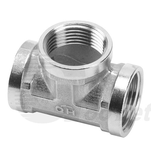 Stainless Steel Tee Connector Equal 1/2" 3/4" 1" BSP Female Thread Pipe Fittings - Picture 9 of 17