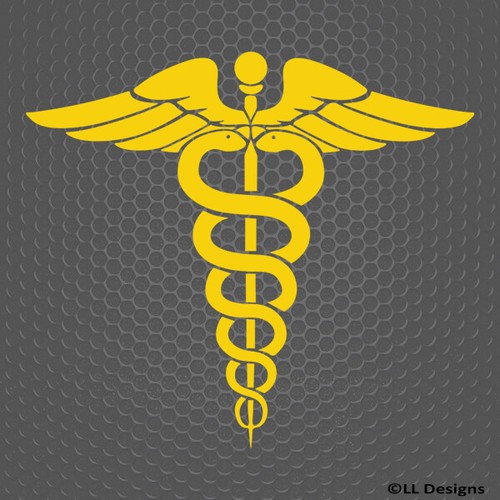 Caduceus Medical Symbol Health EMT First Respond Vinyl Decal - Choose Color/Size - Picture 29 of 31