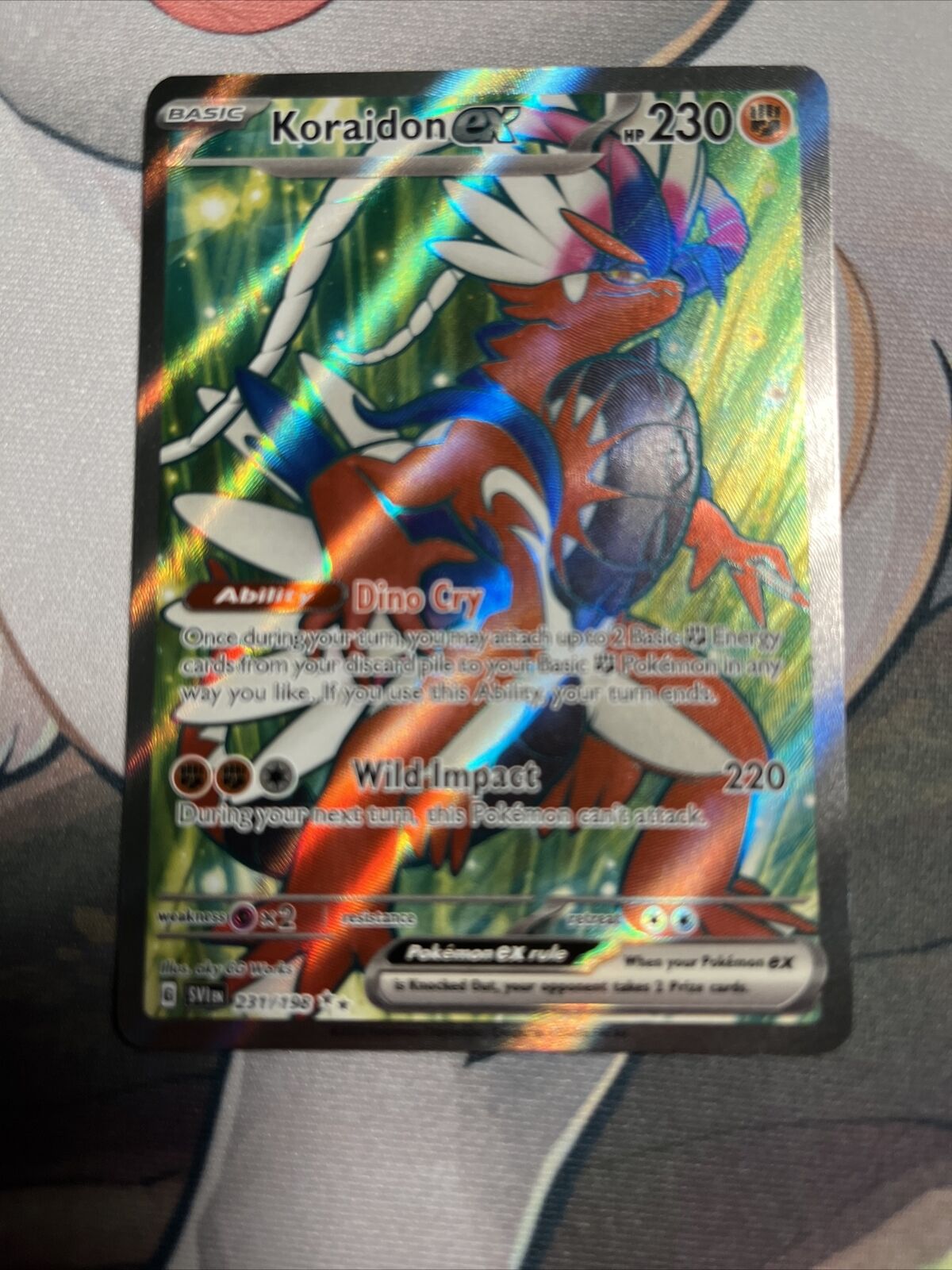 KORAIDON ex 231/198 SCARLET AND VIOLET POKEMON-FULL ART-MINT-IN HAND