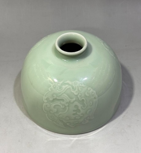 Estate Collectable Art Hand Painting Monochrome Glaze Porcelain Flowers Wash - Picture 5 of 9