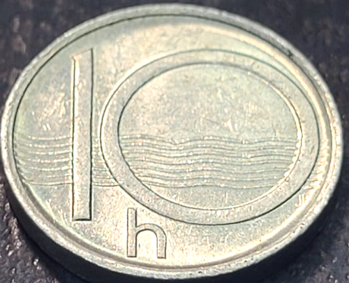 1995 CZECH REPUBLIC 10 HALERU KM# 6 US SELLER COMBINED SHIPPING REFUND - Picture 2 of 2