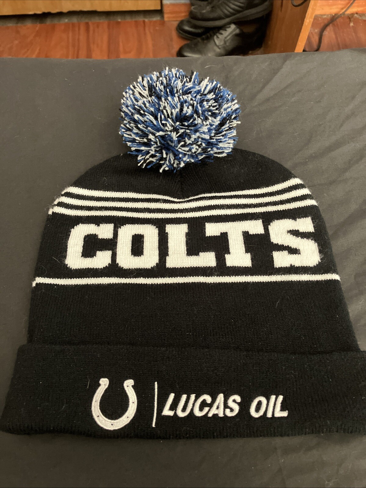 Indianapolis Colts Unisex Black One Size Toboggan