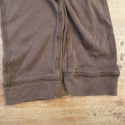 PRIMARY KIDS BROWN LONG JOHNS 2 PC PAJAMAS SET UNISEX 12 GUC - Picture 4 of 5