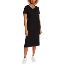 NWT Jessica Simpson Women's Short Sleeve Midi Dress Black Size S $50 A238