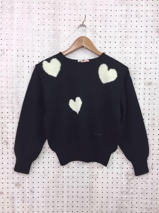 vintage courreges logo embroidery heart pattern sweater JAPAN | eBay
