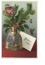 WAFFLED FANTASY - HOLLY AND FIR IN A VASE - HAPPY NEW YEAR