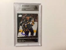 Tyler Myers Signed Upper Deck UD Young Guns YG Card RC Slabbed Beckett BAS b