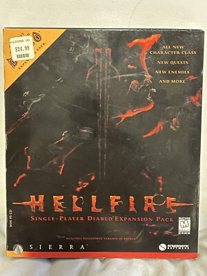 Hellfire: Diablo Expansion Pack BIG BOX (PC 1997) FACTORY SEALED RARE Free Ship