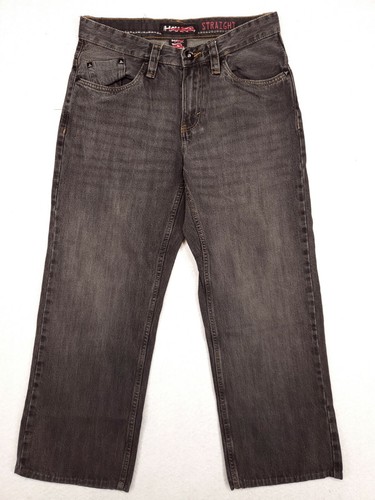 Hawk Mens Black Relaxed Straight Jeans 