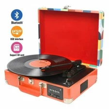 Digitnow Record Player, Turntable Suitcase with Multi-Function Bluetooth/FM...