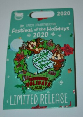 Disney Chip & Dale Festival Of The Holidays 2020 Moving Pin Limited Release