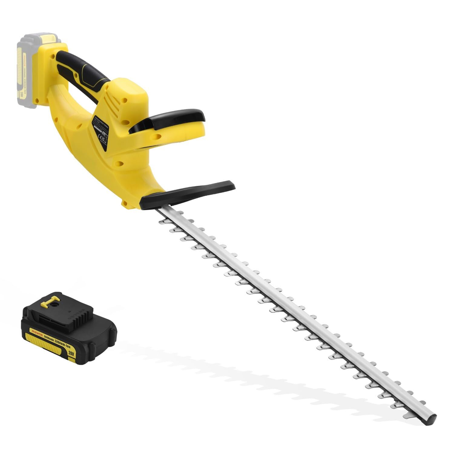 Cordless Hedge Trimmer,  Electric Hedge Cutter, 2.0Ah Battery and Charger