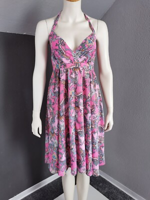 ESPRIT  KLEID 34 NECKHOLDER ROSA PAISLEY DAMEN DAMENKLEID SOMMERKLEID 2205025