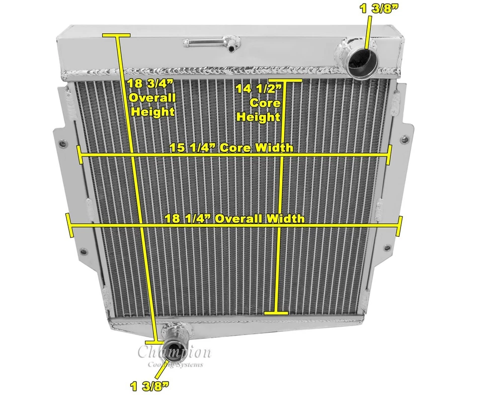 CHAMPION 3 FILAS RADIADOR ALUMINIO 12" VENTILADOR 65 66 67 68 69 70 DATSUN FAIRLADY Foto 3 de 3