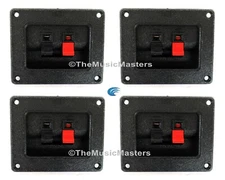 4X Square 2 1/2 x 3 Speaker Push Terminal Cup Car Home Audio Speaker Box Cabinet