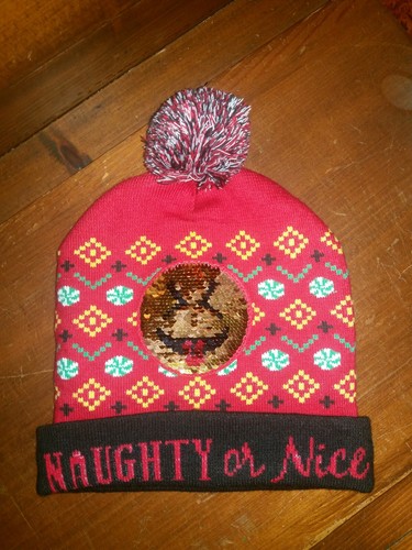 Naughty Or Nice Winter Snow Knit Hat 