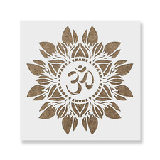 Om Flower Mandala Stencil - Durable  Reusable Mylar Stencils