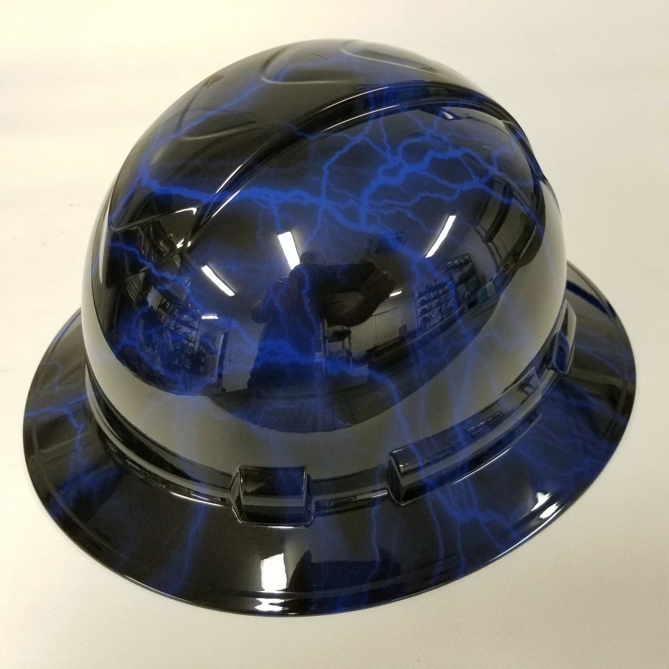 НОВАЯ ПОЛНАЯ КАСКА на заказ с гидрокапыванием СИНЯЯ МОЛНИЯ СУПЕР КЛАССНЫЙ ВИД - Изображение 3 из 4