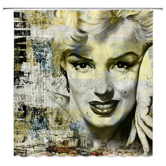 Retro Marilyn Monroe Shower Curtain Waterproof Polyester Bathroom