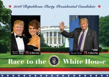 Liberia 2016 - Presidential Candidate Trump Souvenir Stamp Sheet Scott #3159 MNH