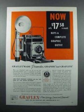 1956 Graflex Pacemaker Graphic Camera, Graflite Ad