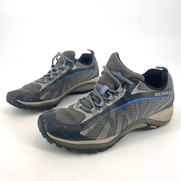 Scarpe sneakers Merrell donna Siren Edge Vibram escursionismo trail grigio blu taglia 8