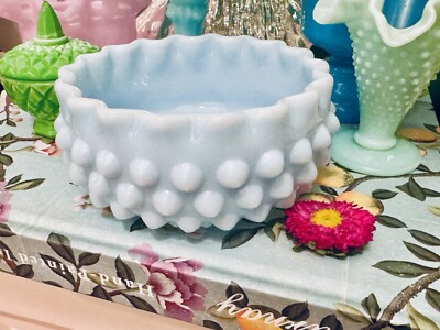 花瓶・フラワースタンド 231 Vintage Fenton Pastel Milk glass RARE VNTG FENTON PASTEL PINK/ROSE MILK GLASS DAISY & BUTTON